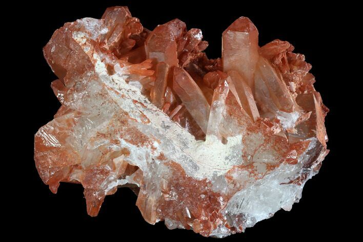 Natural, Red Quartz Crystal Cluster - Morocco #88911